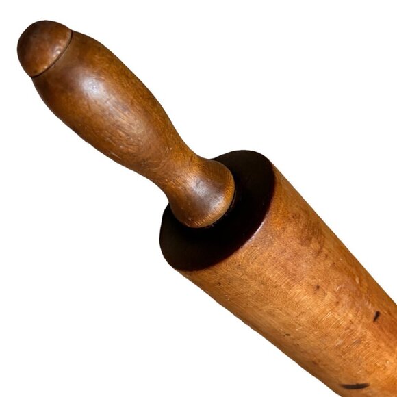 Vintage wooden rolling pin 20 inch - Picture 4 of 9